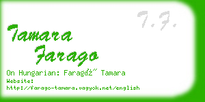tamara farago business card